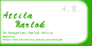 attila marlok business card